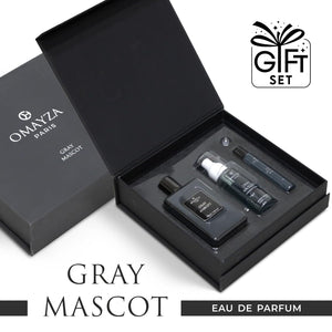 Gray Mascot GIFT SET (EDP 100ML + FRAGRANCE MIST 100ML + PERFUME OIL 10ML) PARIS for Men