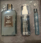 Gray Mascot GIFT SET (EDP 100ML + FRAGRANCE MIST 100ML + PERFUME OIL 10ML) PARIS for Men